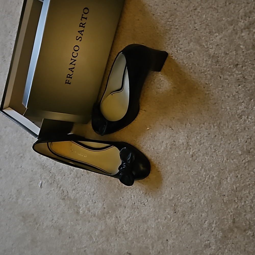 Black leather shoes